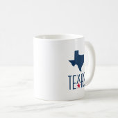 Symbole von Texas, Texas, blau Kaffeetasse (VorderseiteRechts)