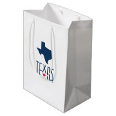 Symbole von Texas, Texas, blau Mittlere Geschenktüte (Rückseite Schrägansicht)