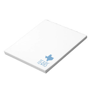 Symbole von Texas, Texas, blau Notizblock