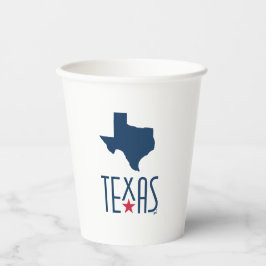 Symbole von Texas, Texas, blau Pappbecher