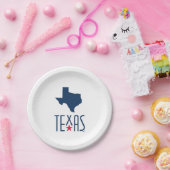 Symbole von Texas, Texas, blau Pappteller (Party)