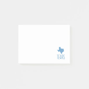 Symbole von Texas, Texas, blau Post-it Klebezettel