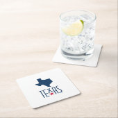 Symbole von Texas, Texas, blau Rechteckiger Pappuntersetzer (Vor Ort)