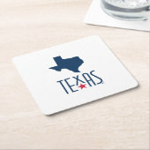Symbole von Texas, Texas, blau Rechteckiger Pappuntersetzer (angewinkelt)