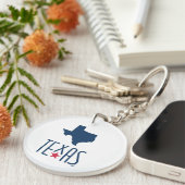 Symbole von Texas, Texas, blau Schlüsselanhänger (Vorderseite rechts)