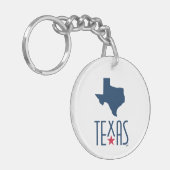 Symbole von Texas, Texas, blau Schlüsselanhänger (Vorderseite links)