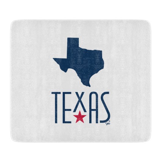 Symbole von Texas, Texas, blau Schneidebrett (Vorderseite)