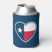 Symbole von Texas, Texas Flag, Herz - Marine Dosenkühler (Kanne Vorderseite)