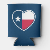 Symbole von Texas, Texas Flag, Herz - Marine Dosenkühler (Vorderseite)