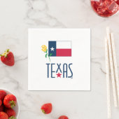 Symbole von Texas, Texas Flag und Gelbe Rose Serviette (Beispiel)