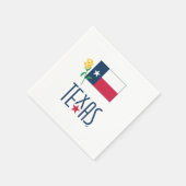 Symbole von Texas, Texas Flag und Gelbe Rose Serviette (Ecke)