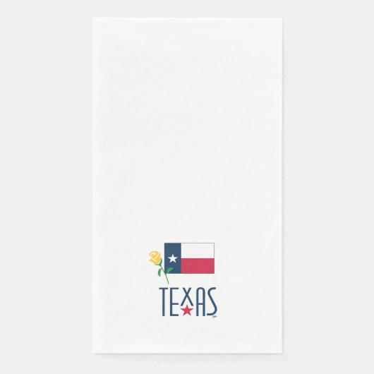 Symbole von Texas, Texas Flag und Gelbes Rose, sl Serviette (Vorderseite)