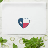 Symbole von Texas, Texas-Flagge, Herz Geschirrtuch (Gefaltet)