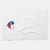 Symbole von Texas, Texas-Flagge, Herz Geschirrtuch (Horizontal)