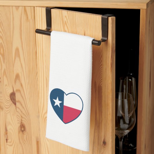 Symbole von Texas, Texas-Flagge, Herz Geschirrtuch (Drittel gefaltet)