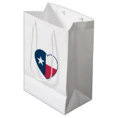 Symbole von Texas, Texas-Flagge, Herz Mittlere Geschenktüte (Vorderseite Schrägansicht)