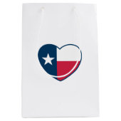 Symbole von Texas, Texas-Flagge, Herz Mittlere Geschenktüte (Vorderseite)