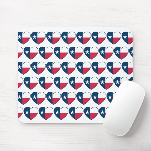 Symbole von Texas, Texas-Flagge, Herz-Mousepad Mousepad (Mit Mouse)