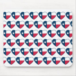 Symbole von Texas, Texas-Flagge, Herz-Mousepad Mousepad