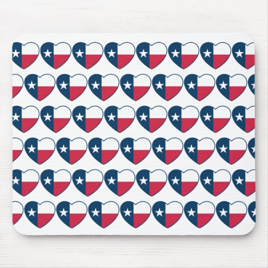 Symbole von Texas, Texas-Flagge, Herz-Mousepad Mousepad (Vorne)