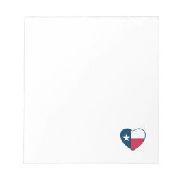 Symbole von Texas, Texas-Flagge, Herz Notizblock