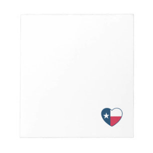 Symbole von Texas, Texas-Flagge, Herz Notizblock