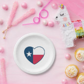 Symbole von Texas, Texas-Flagge, Herz Pappteller (Party)