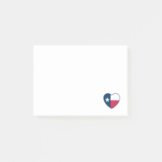 Symbole von Texas, Texas-Flagge, Herz Post-it Klebezettel (Vorderseite)