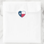 Symbole von Texas, Texas-Flagge, Herz Runder Aufkleber (Tasche)