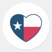 Symbole von Texas, Texas-Flagge, Herz Runder Aufkleber (Vorderseite)