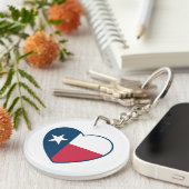 Symbole von Texas, Texas-Flagge, Herz Schlüsselanhänger (Vorderseite rechts)