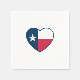 Symbole von Texas, Texas-Flagge, Herz Serviette