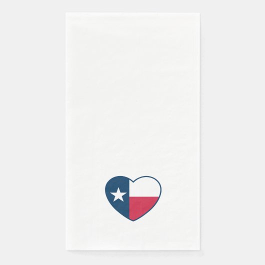 Symbole von Texas, Texas-Flagge, Herz Serviette (Vorderseite)
