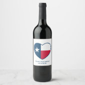 Symbole von Texas, Texas-Flagge, Herz Weinetikett (Vorderseite)