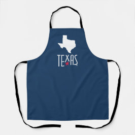 Symbole von Texas, Texas, marineblau, roter Stern Schürze