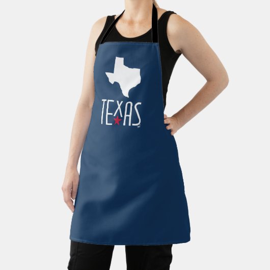 Symbole von Texas, Texas, marineblau, roter Stern Schürze (InSitu)