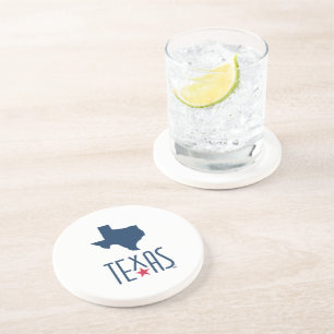 Symbole von Texas, Texas, navyblau Getränkeuntersetzer