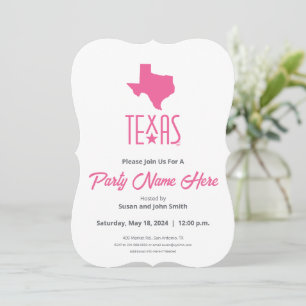 Symbole von Texas, Texas, rosa Einladung