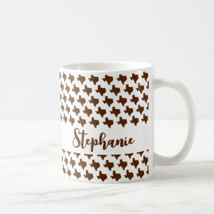Symbole von Texas, Texas-Staat, Braun Kaffeetasse