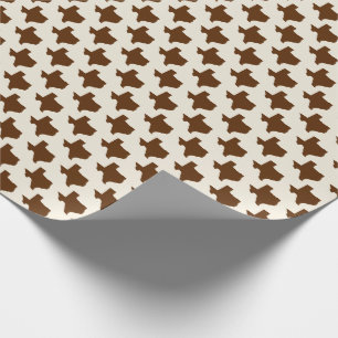 Symbole von Texas, Texas State, Braun Geschenkpapier