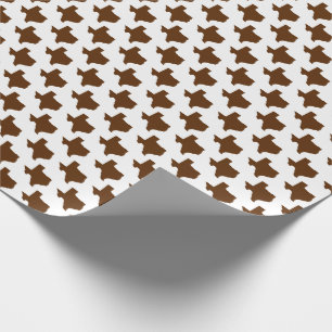 Symbole von Texas, Texas State, Braun Geschenkpapier