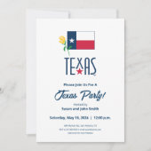 Symbole von Texas, Texas und Gelb Rose Einladung (Vorderseite)