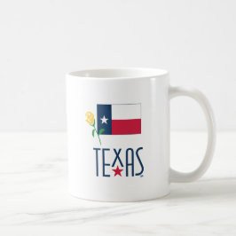 Symbole von Texas, Texas und Gelb Rose Kaffeetasse