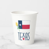 Symbole von Texas, Texas und Gelb Rose Pappbecher (Vorderseite)