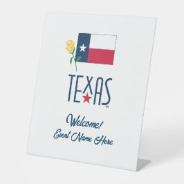 Symbole von Texas, Texas und Gelb Rose Sockelschild