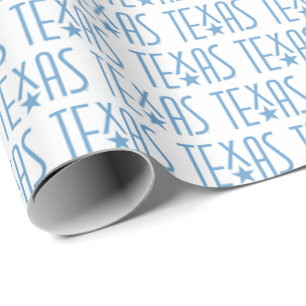 Symbole von Texas, Texas und Star Blue Geschenkpapier