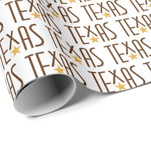 Symbole von Texas, Texas und Star Brown Geschenkpapier (Rolleneckpunkt)