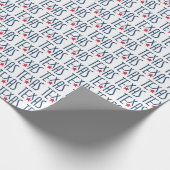 Symbole von Texas, Texas und Star Navy Geschenkpapier (Ecke)