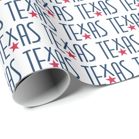 Symbole von Texas, Texas und Star Navy Geschenkpapier (Rolleneckpunkt)