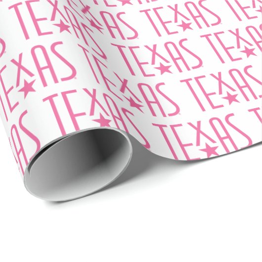 Symbole von Texas, Texas und Star Pink Geschenkpapier (Rolleneckpunkt)